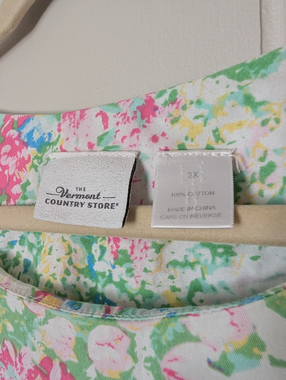 Vintage Vermont Country Store Pastel Floral Cotton Dress - Picture 5 of 7